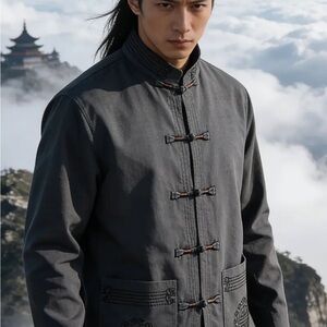Chinese style pattern tang suit mens loose Jacket